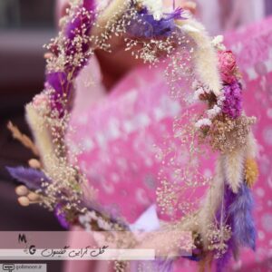 تاج گل خشک بنفش3